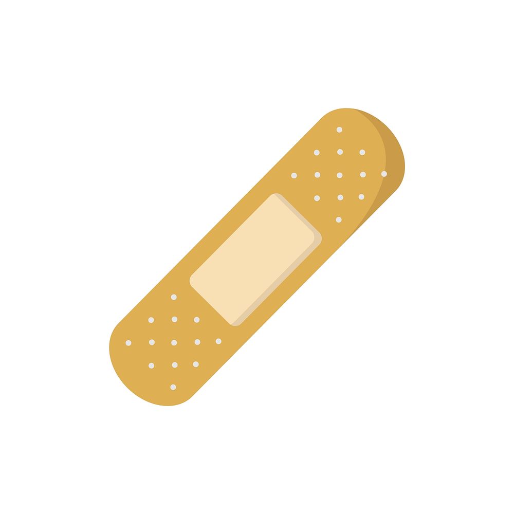 Yellow bandage isolated graphic illustration