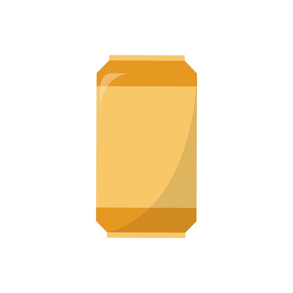 Single can of beer graphic illustration