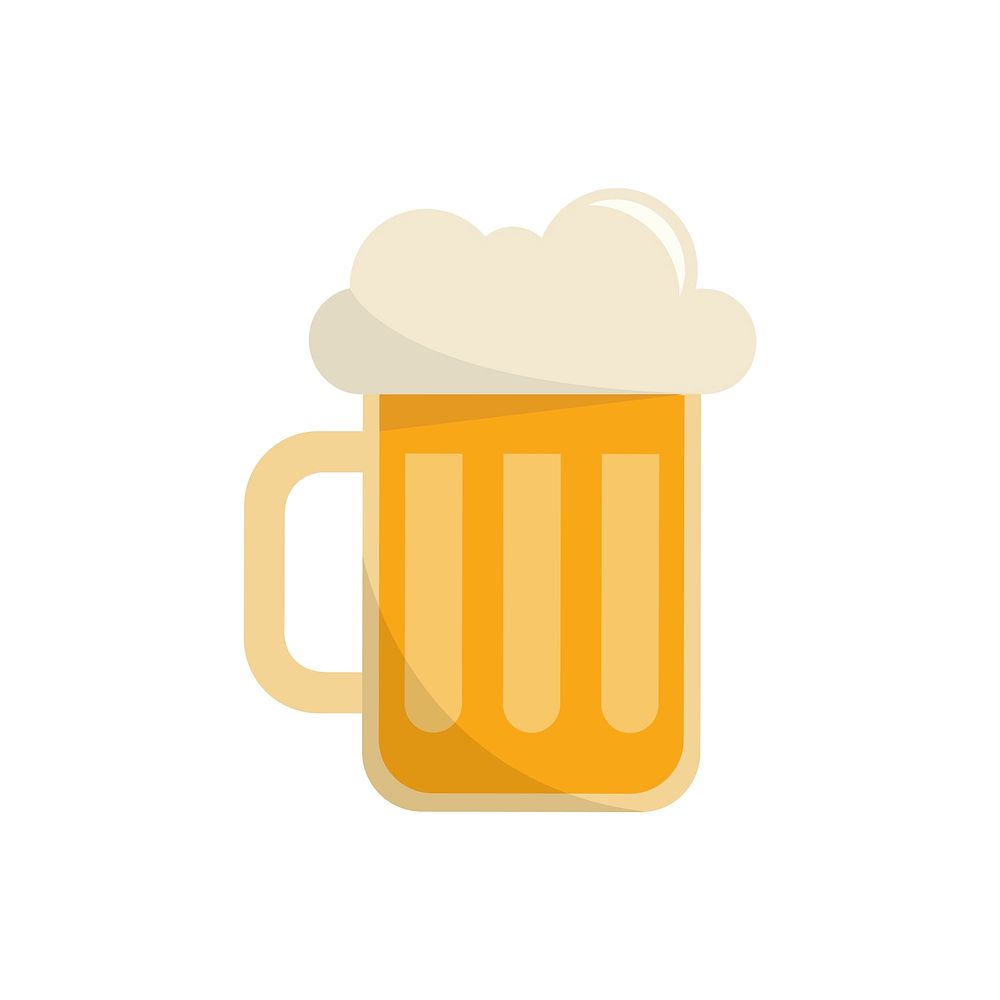 Beer mug isolated graphic illustration
