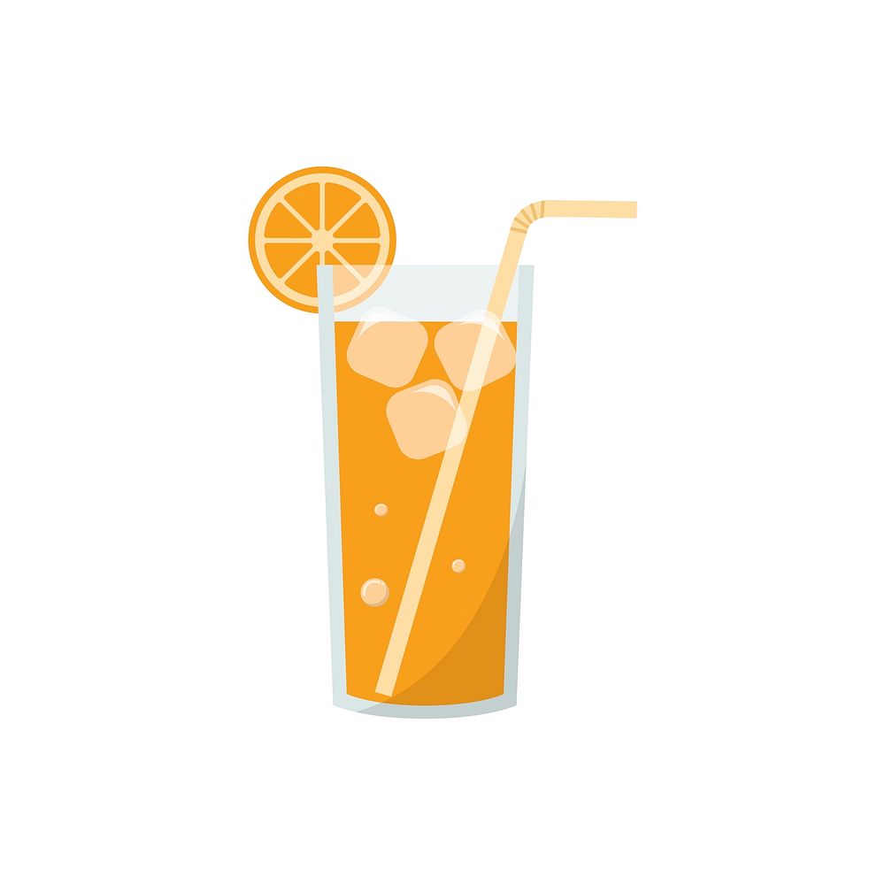 Orange soft drink graphic illustration