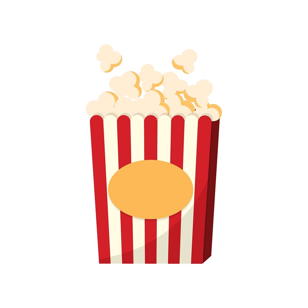 A cup of popcorn graphic illustration