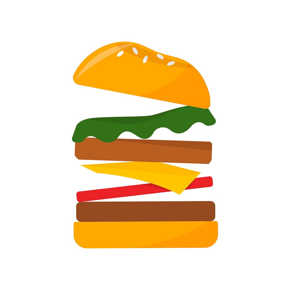 Big hamburger icon graphic illustration