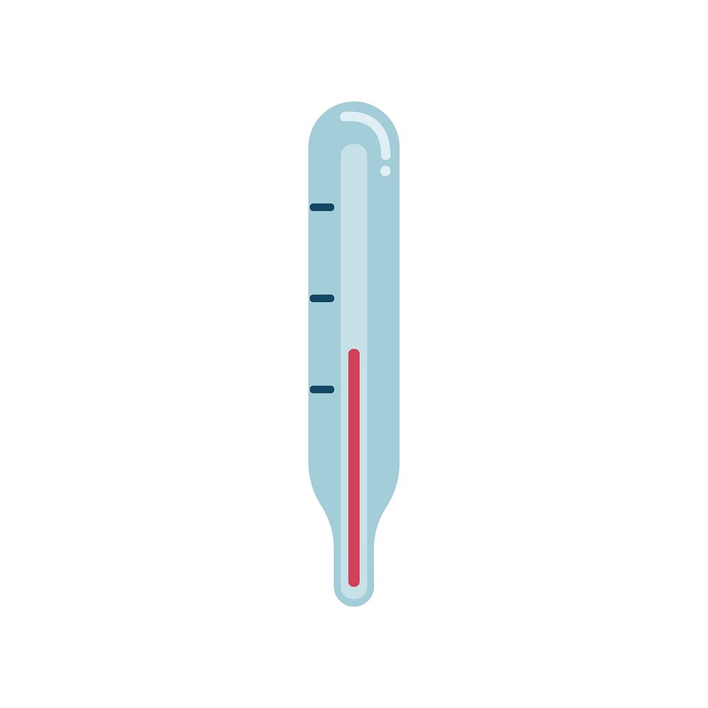 Thermometer measuring temperature isolated graphic illustration