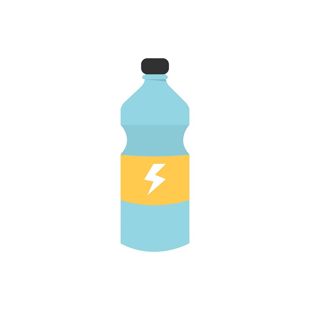 A bottle of energy drink graphic illustration