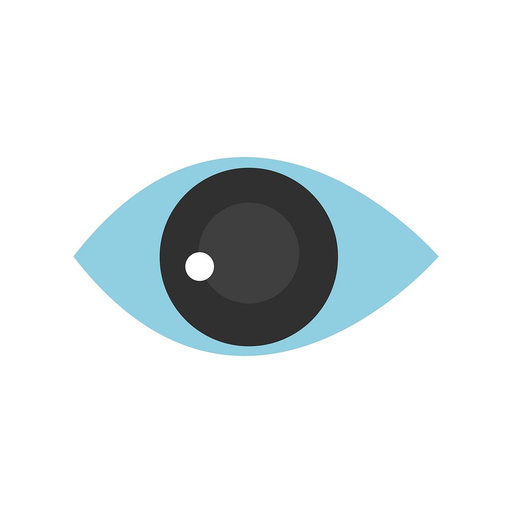 Human eye isolated graphic illustration