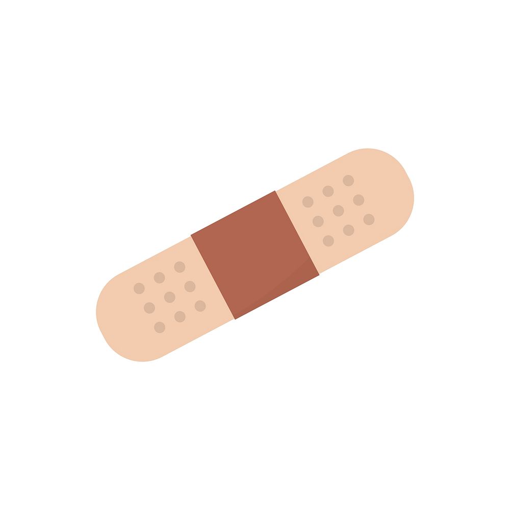 Small bandage isolated graphic illustration