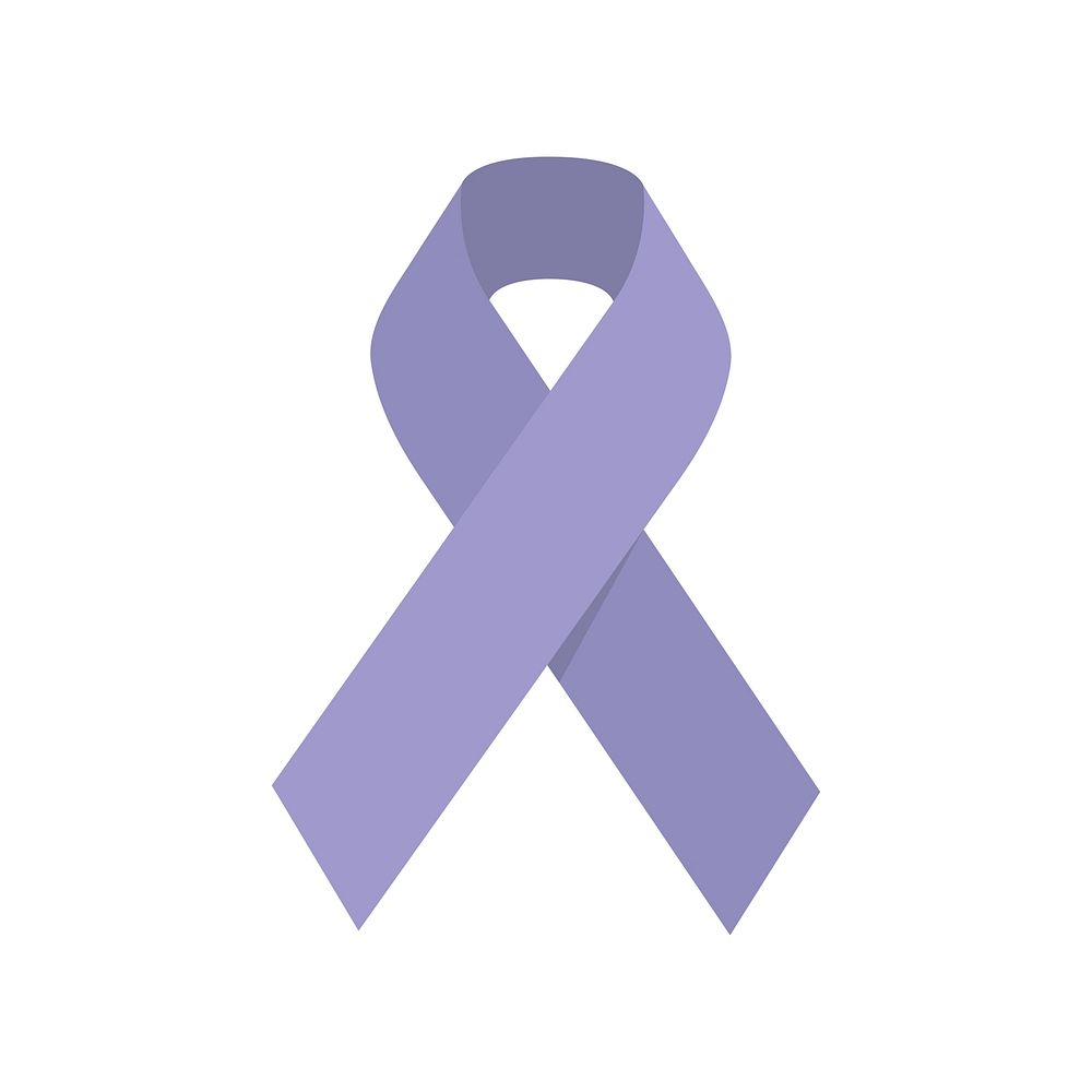 Purple ribbon isolated graphic illustration