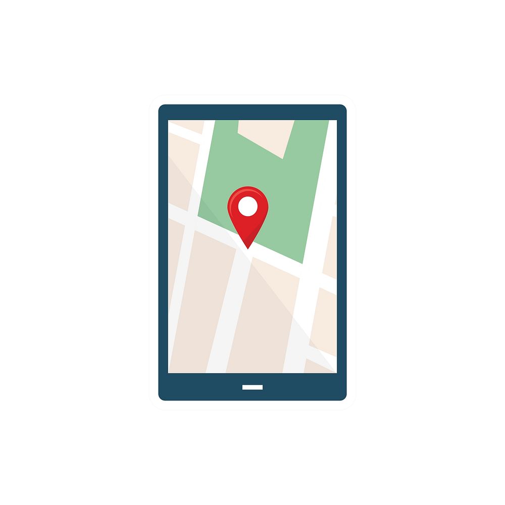 Navigation screen touchpad graphic illustration