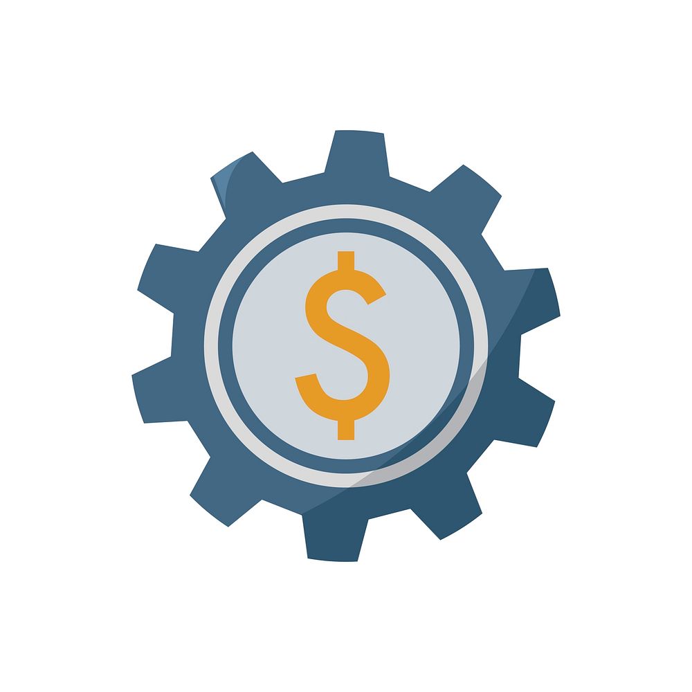 Vault with dollar sign graphic illustration