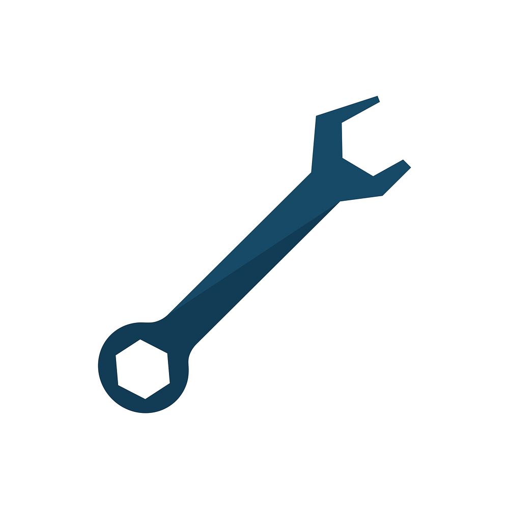 Wrench tool symbol isolated graphic illustration