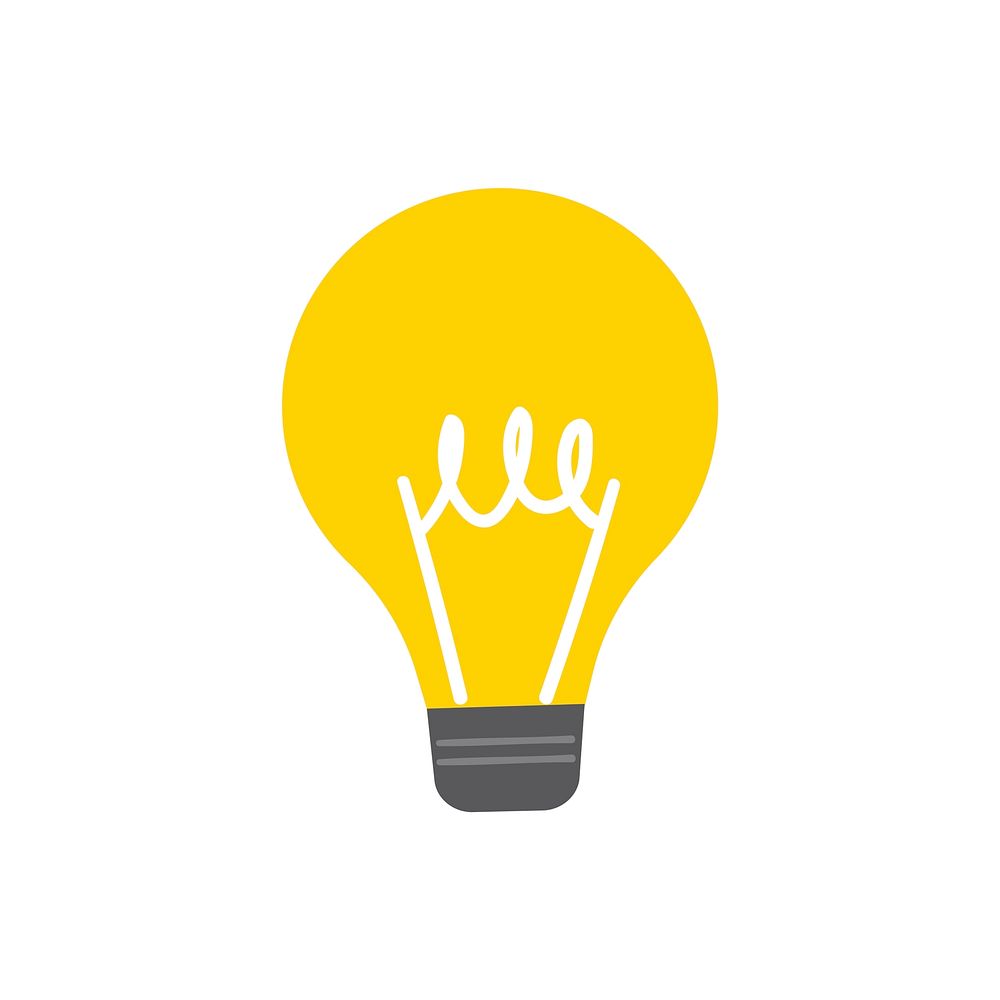 Light bulb icon graphic illustration