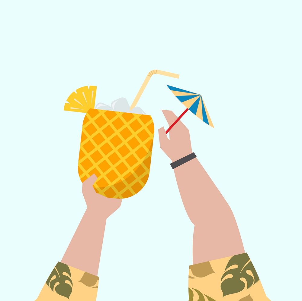 Illustration of a fruity cocktail