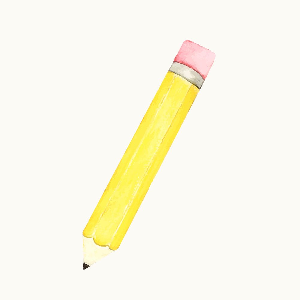 Illustration of a yellow pencil