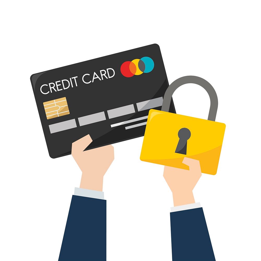 Illustration of credit card security