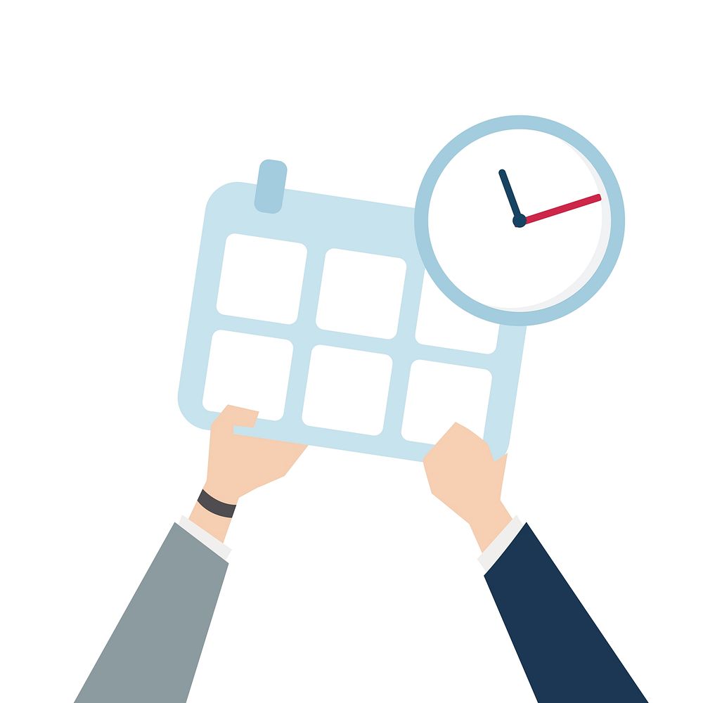 Illustration of time management icon