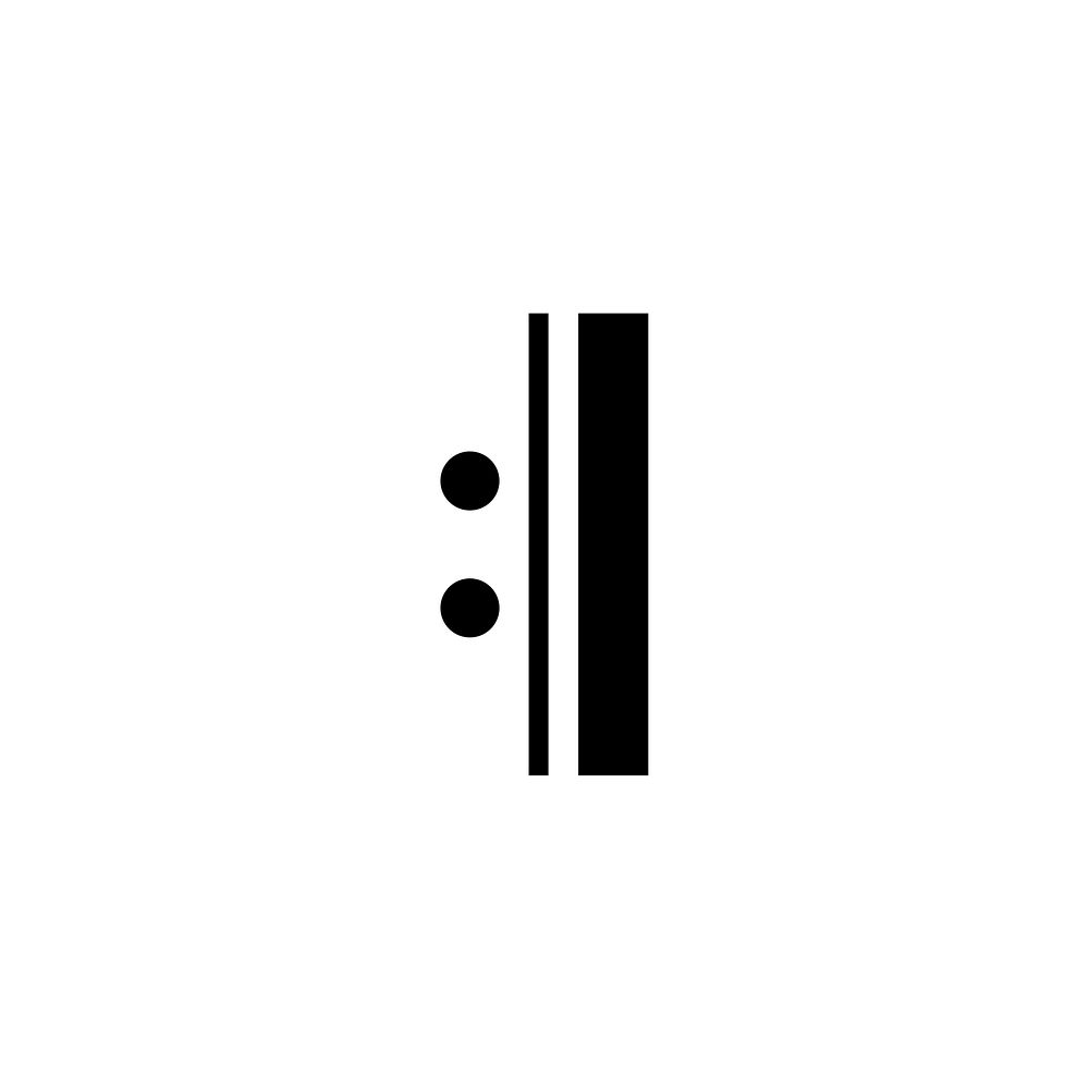 Illustration of a double bar musical note