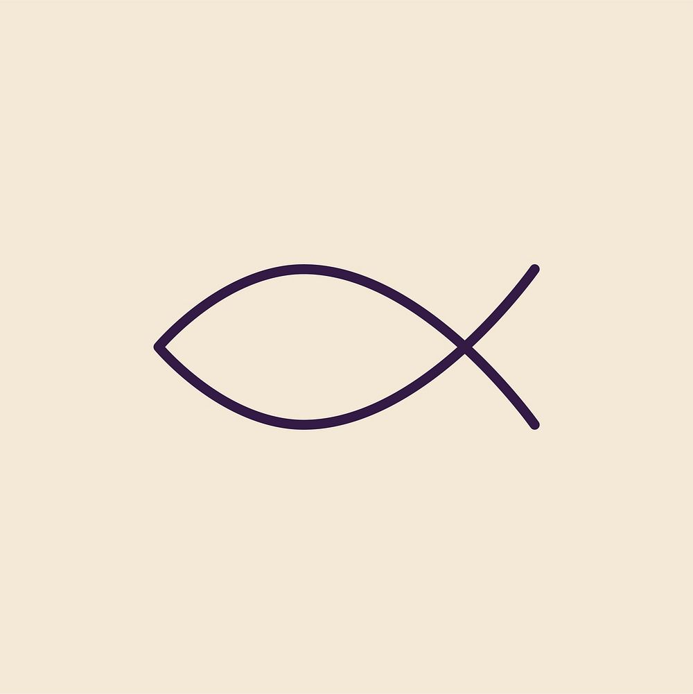 Illustration of the Christian fish symbol
