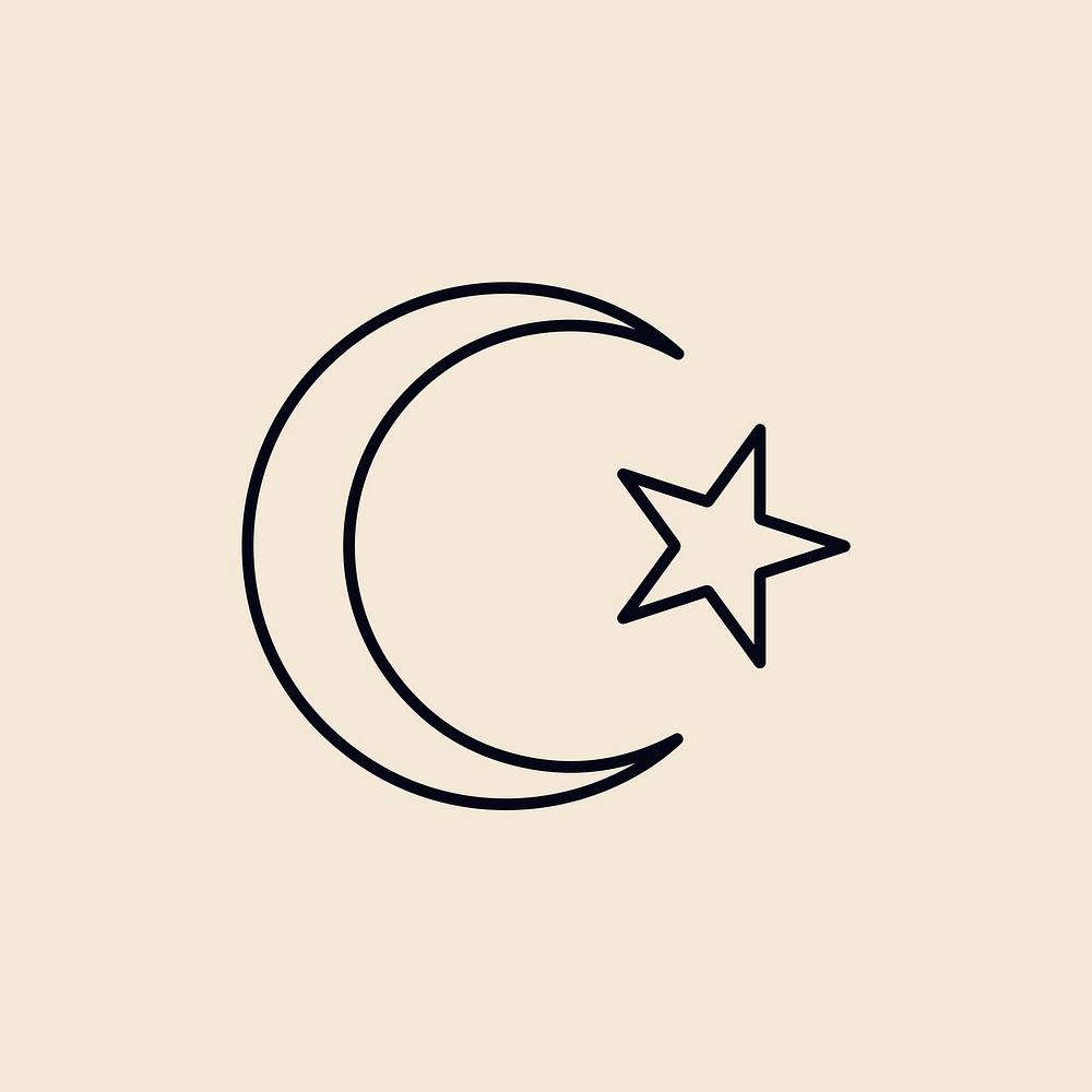 Illustration of the star and crescent symbol