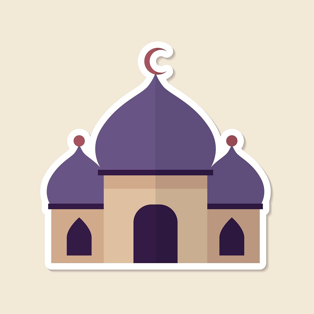 Mosque Islamic place of worship vector