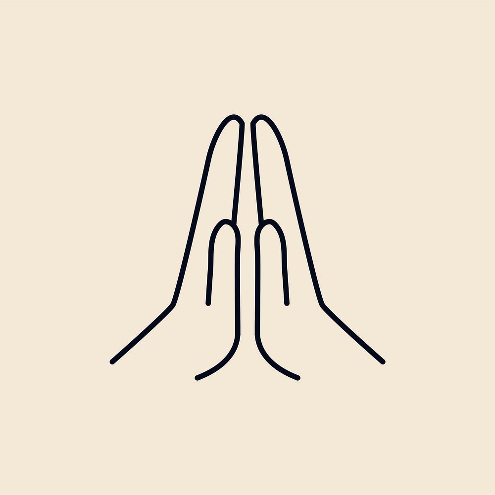 Illustration of hands praying and faith