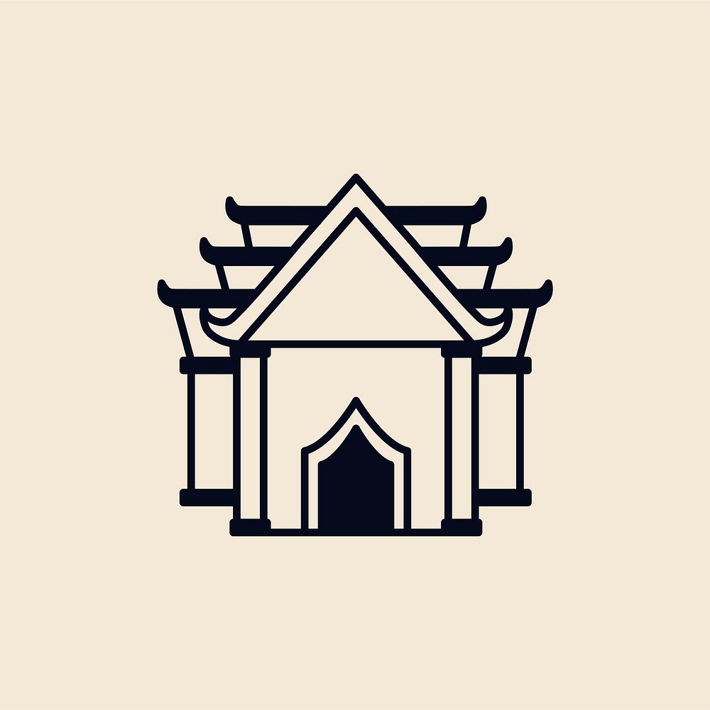 Illustration of a buddhist temple