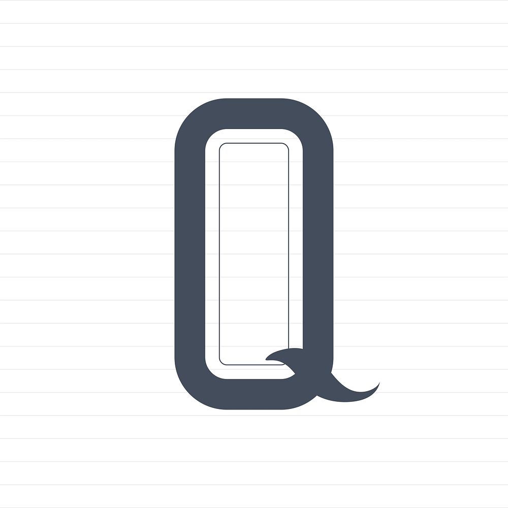 Capital letter Q illustration