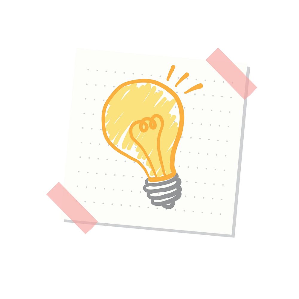 Ideas and light bulb illustration