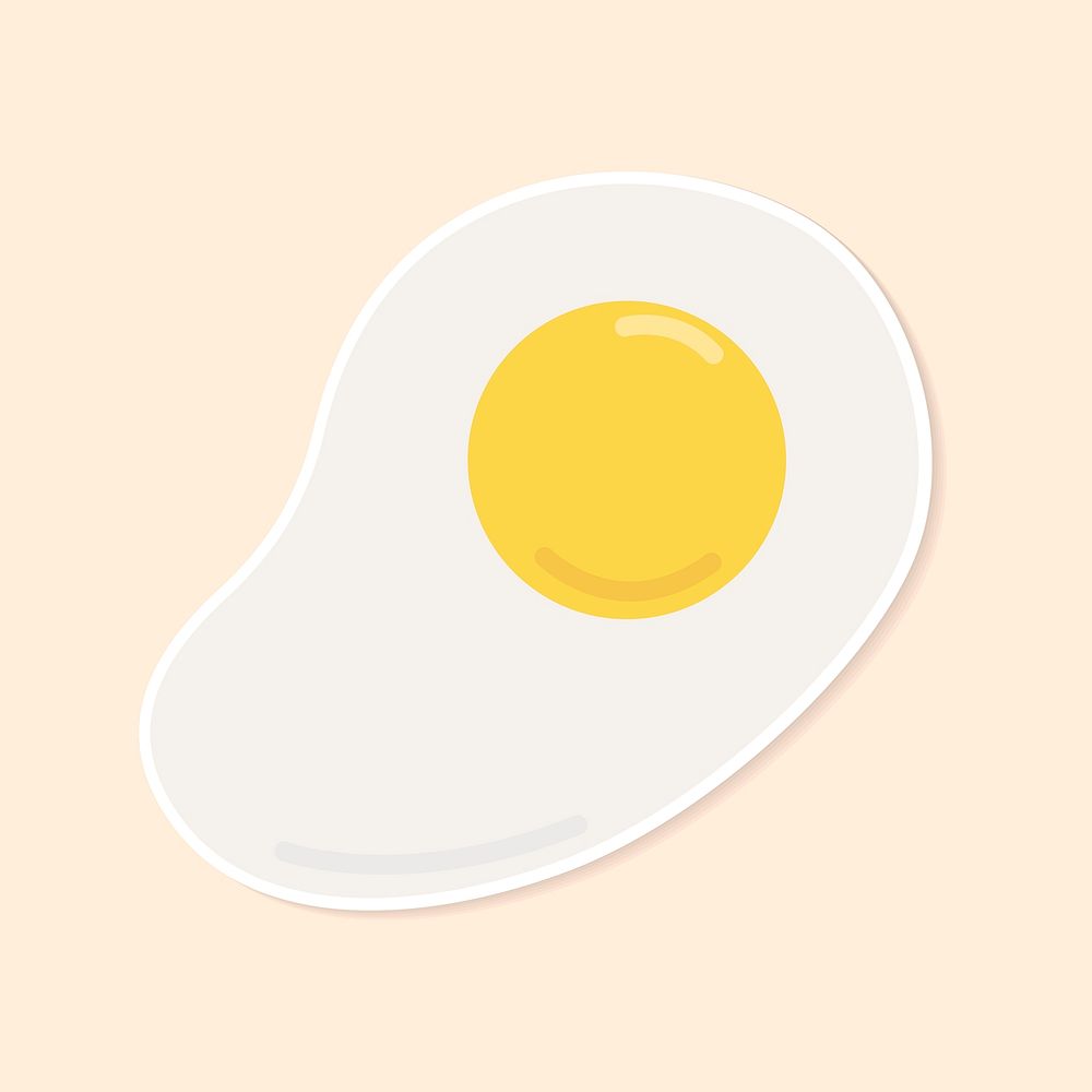 Vector pastel egg food cartoon sticker