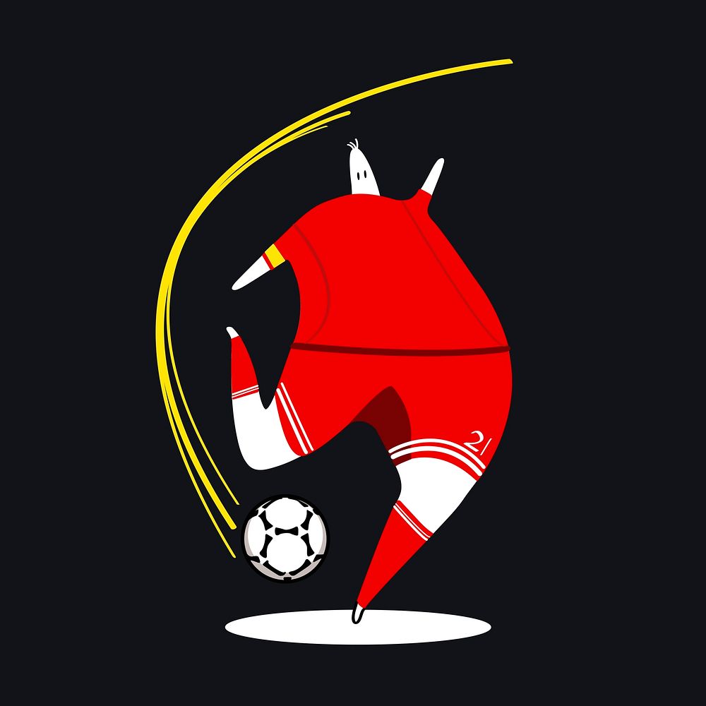 Character illustration of a soccer player