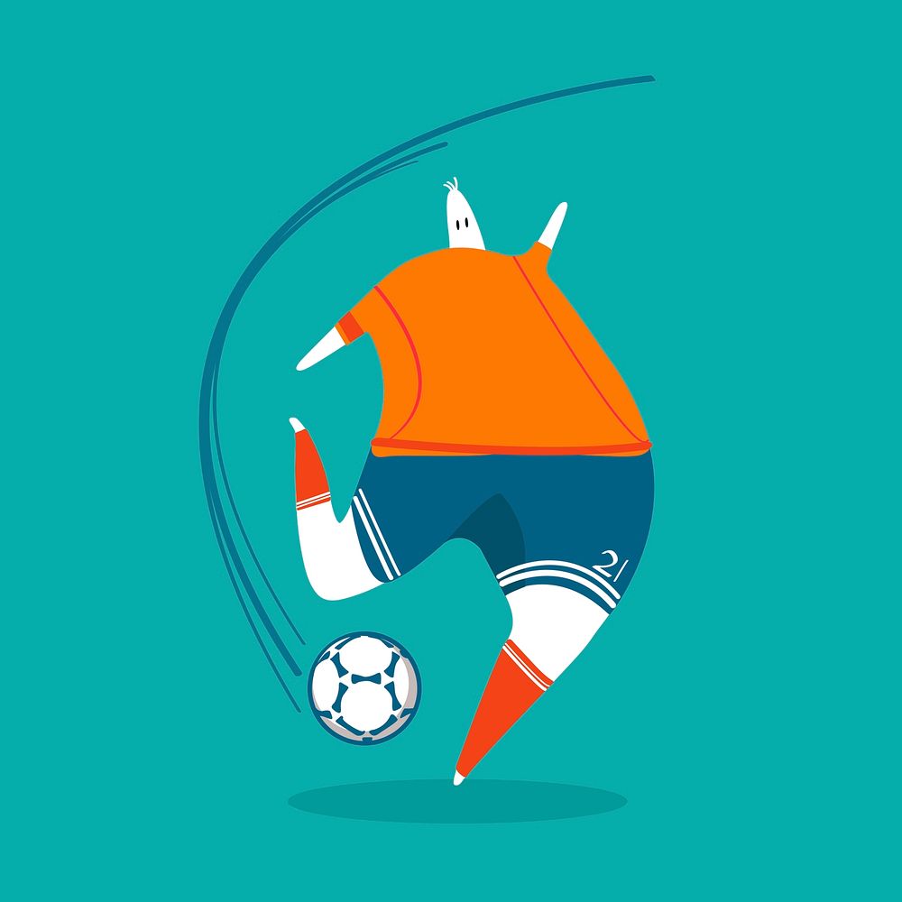 Character illustration of a soccer player