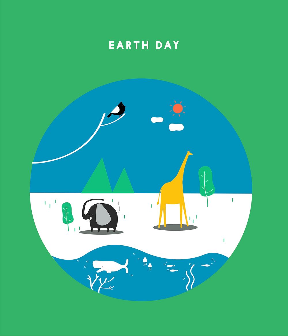 Earth day concept illustration