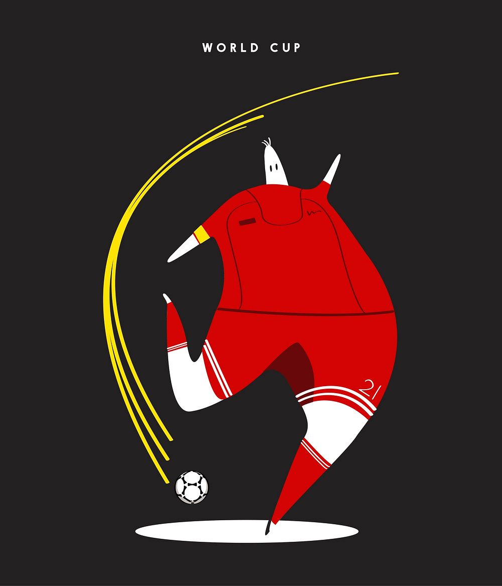 World cup concept soccer player illustration