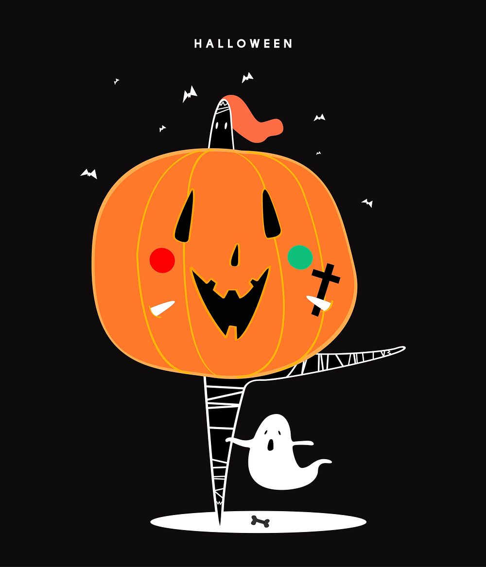 Cute Halloween day concept illustration
