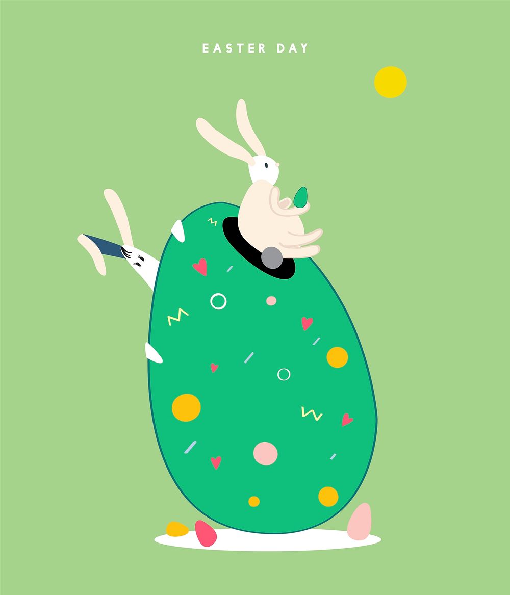 Happy Easter day concept illustration