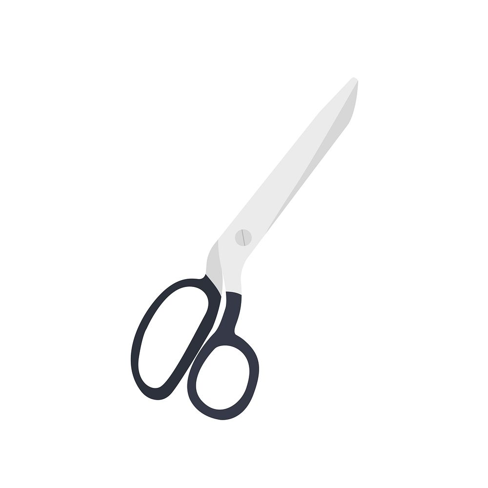 Black pair of scissors icon illustration