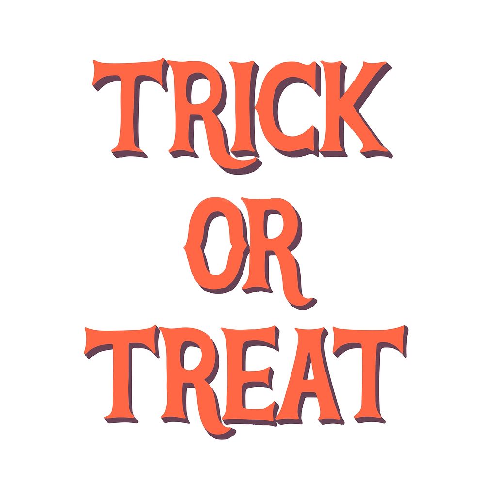 Trick or treat Halloween graphic