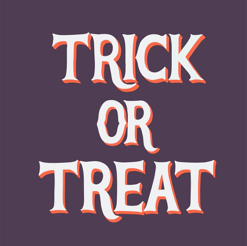 Trick or treat Halloween graphic