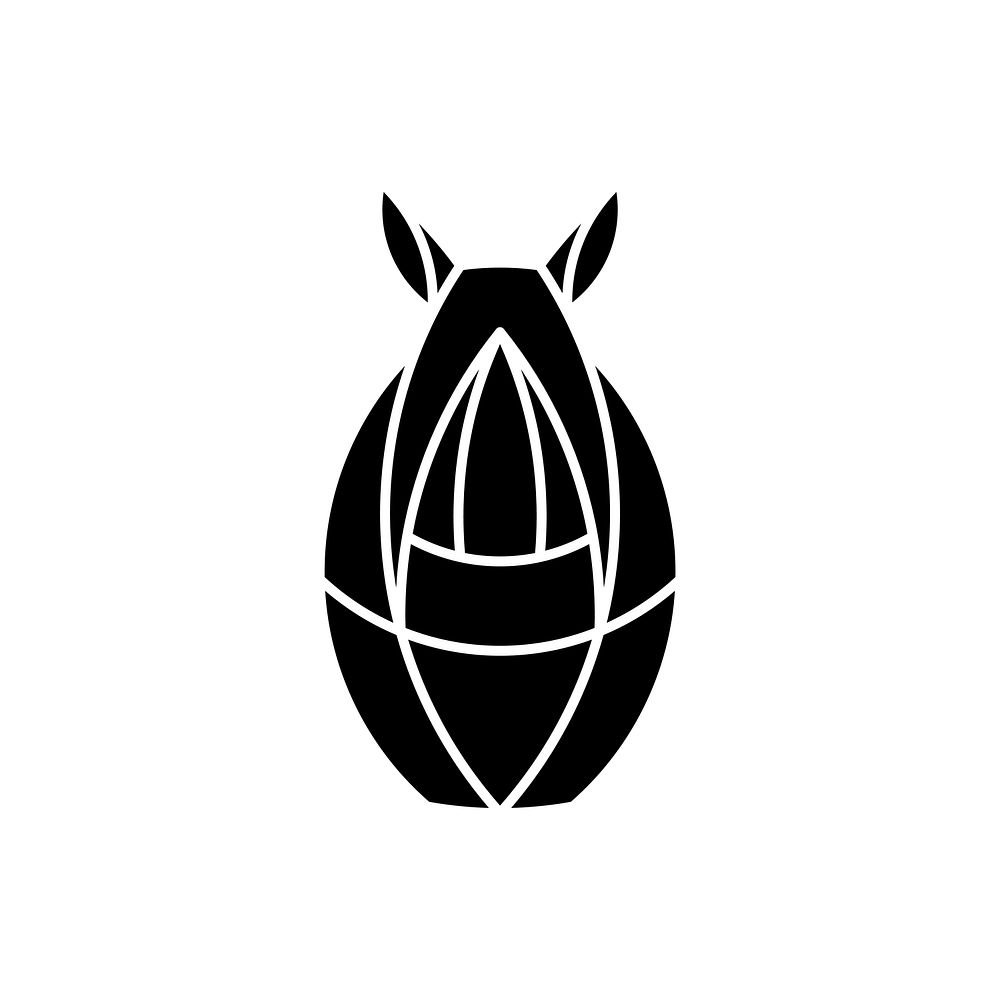 Linear rhino geometrical animal vector