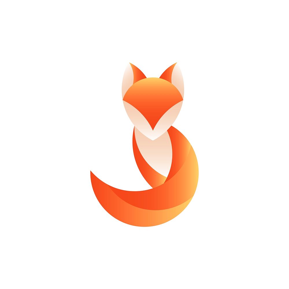 Fox geometrical animal design vector