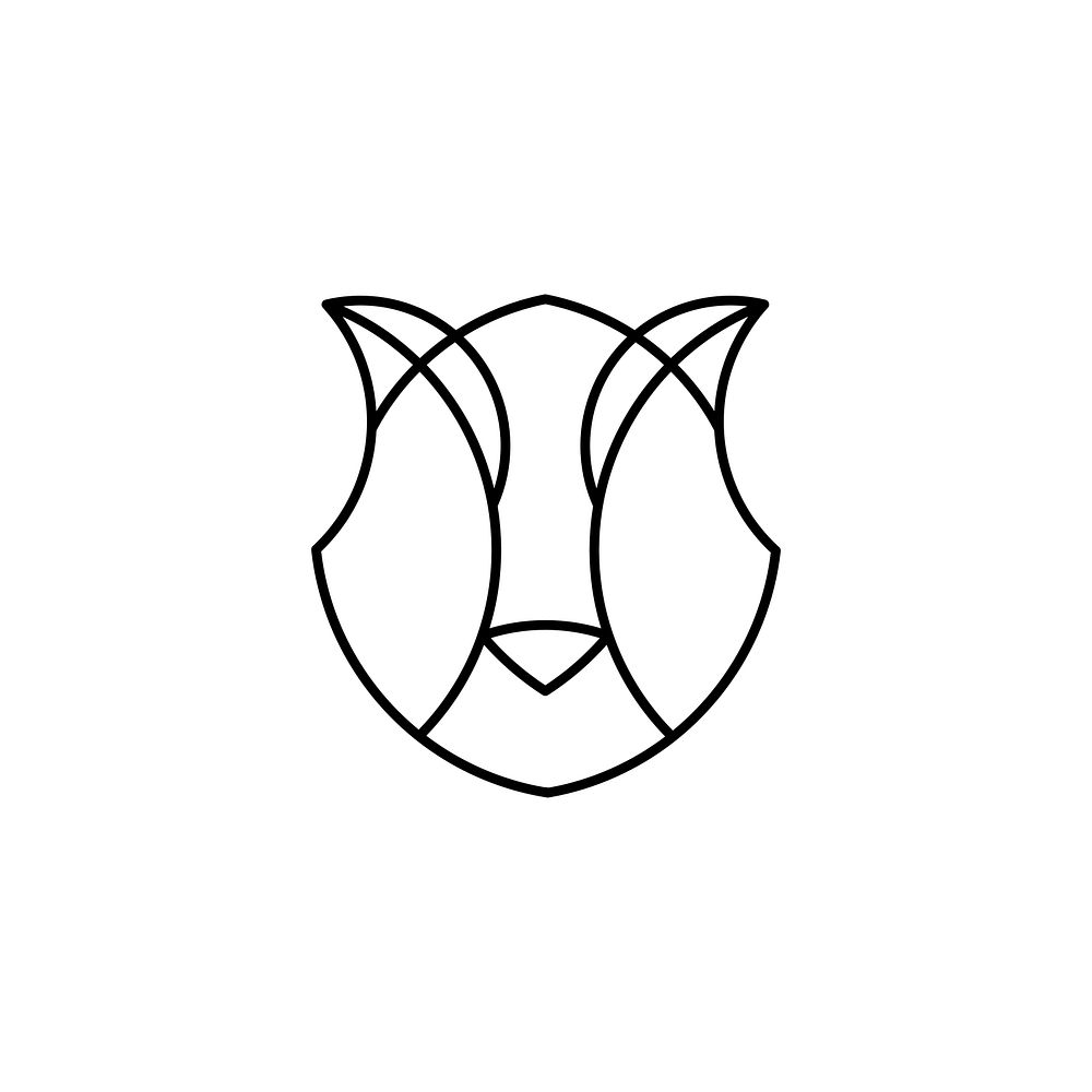 Linear illustration of a tiger's head