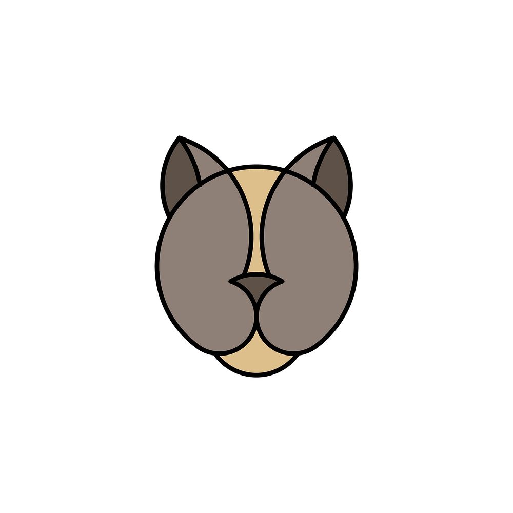 Linear illustration of a panther's head