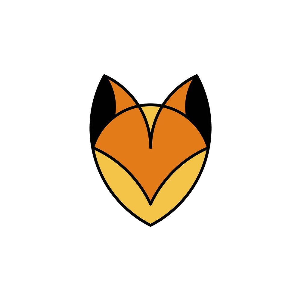 Linear illustration of a fox's head