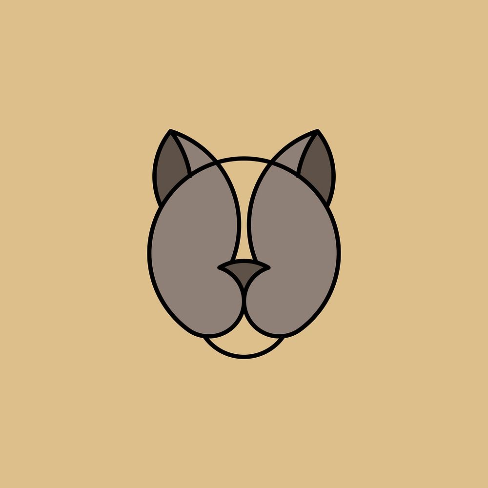 Linear illustration of a panther's head