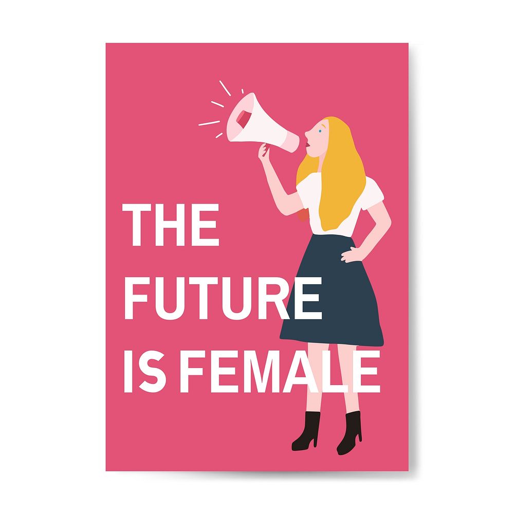 The future is female vector