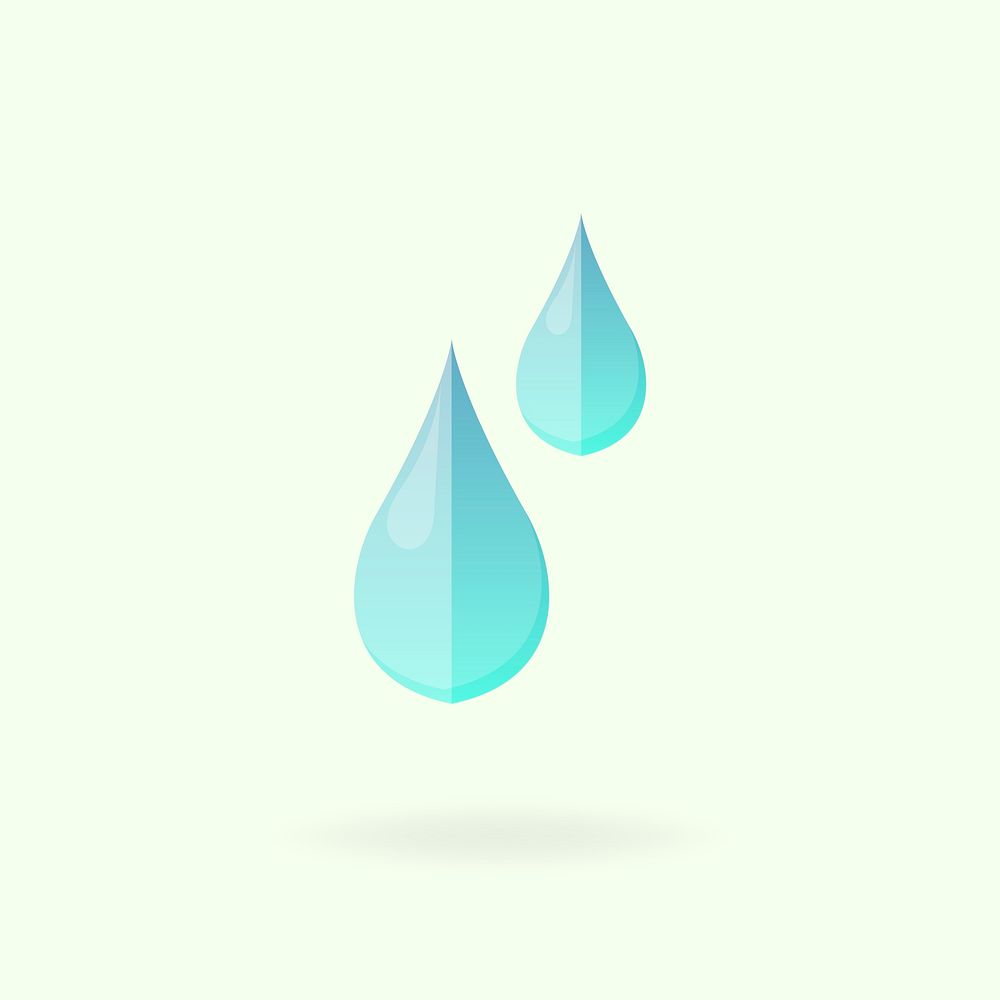 Water droplets environmental conservation vector