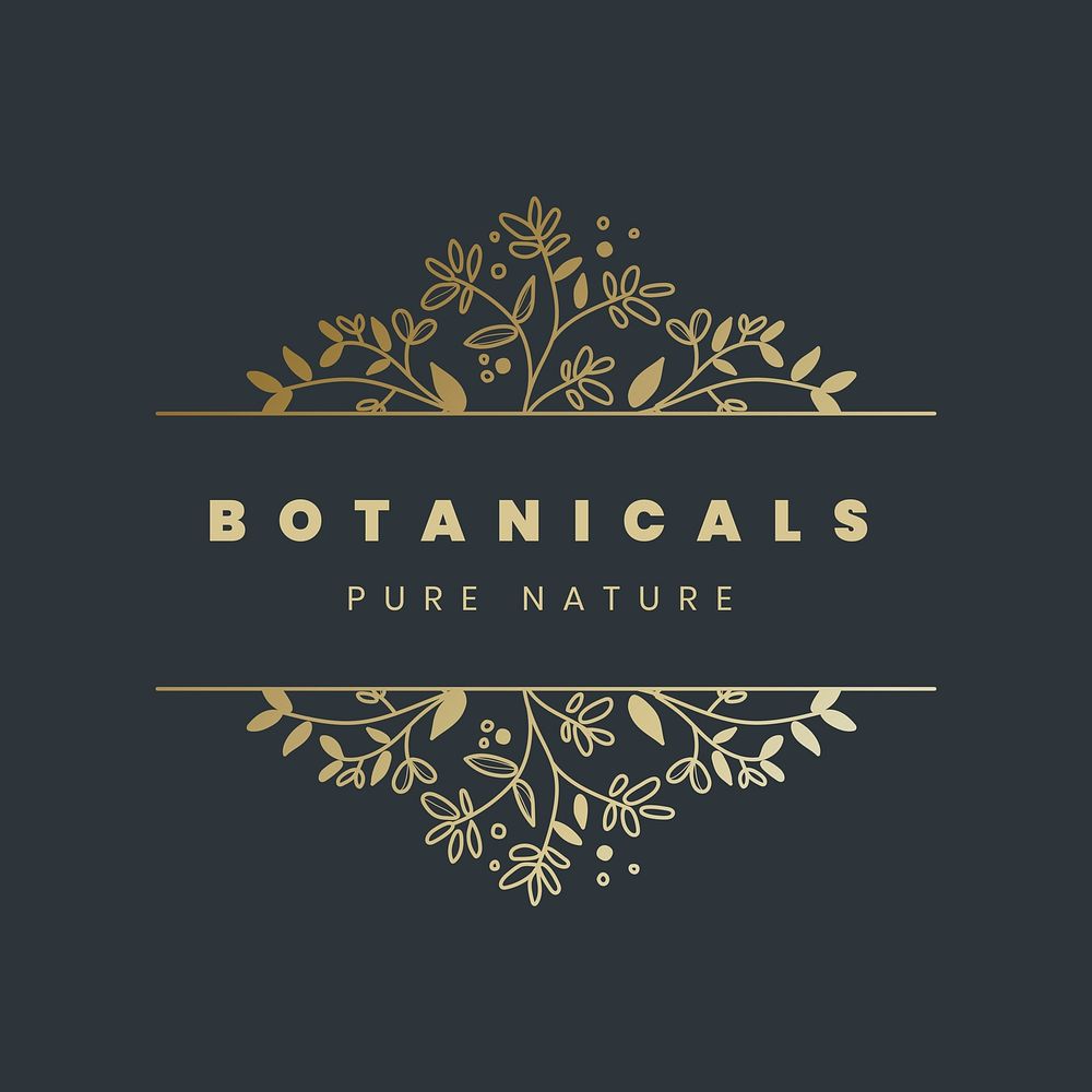 Flower business logo template, aesthetic botanical editable design psd
