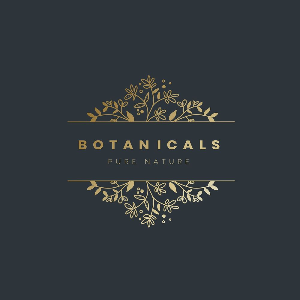 Botanical style badge design vector | Free Vector - rawpixel