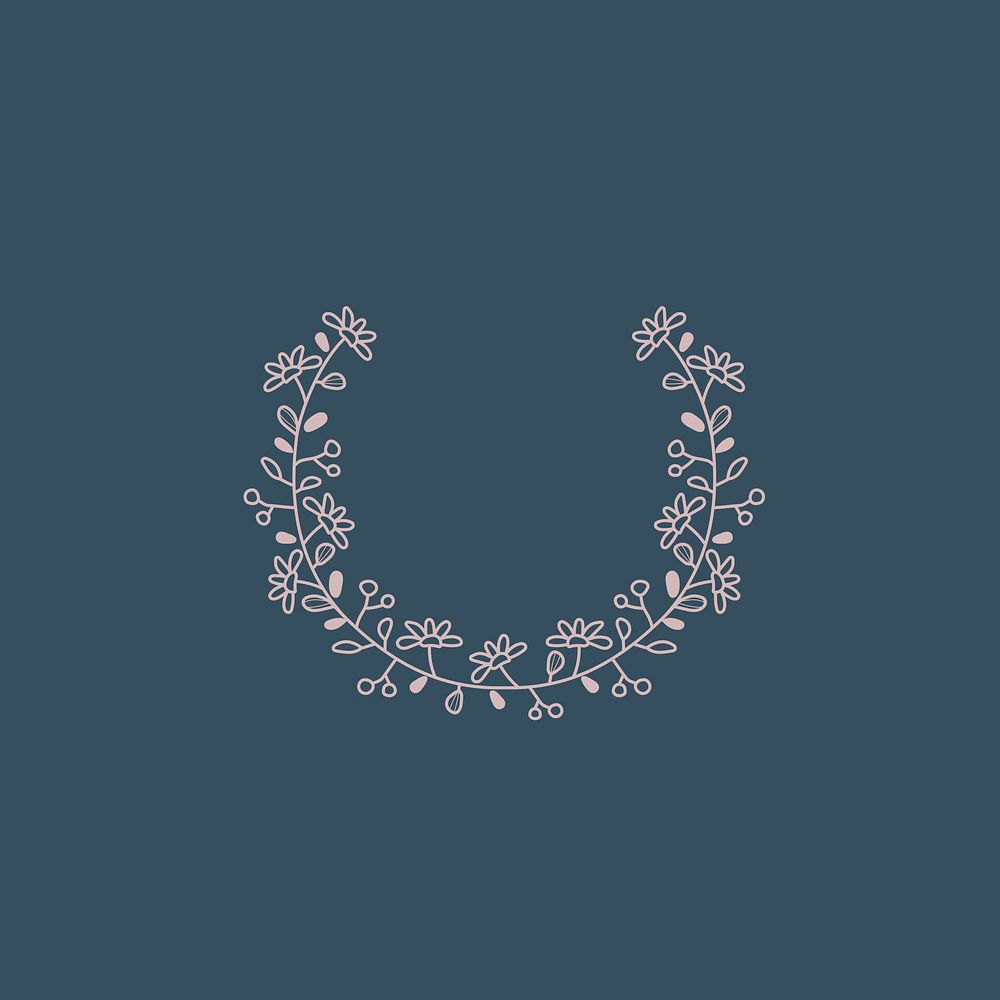 Botanical frame design element vector