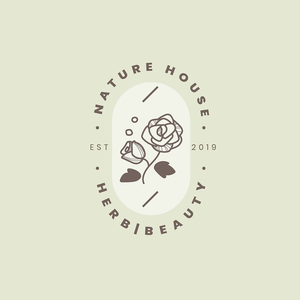 Nature house logo design vector
