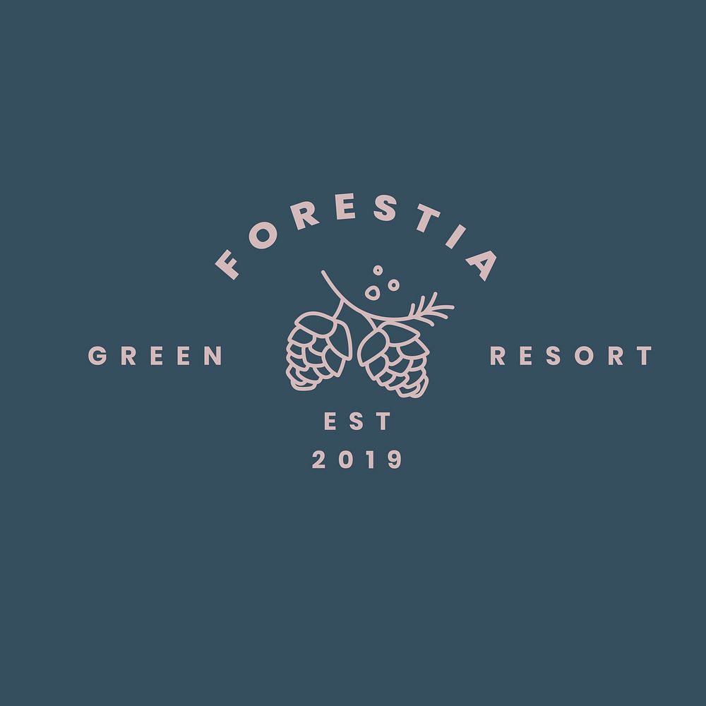 Green resort logo design vector